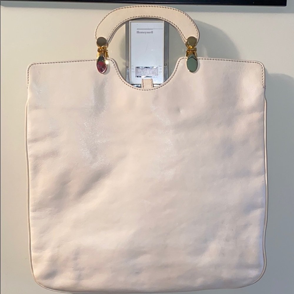 Barney’s New York cream leather bag